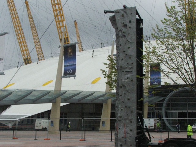 Mobile Climbing Wall at the O2 Arena